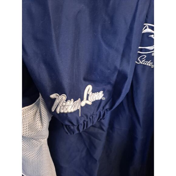 Red Oak Men's Blue Penn State L 1/4 Zip Pull Over Windbreaker Jacket Size - Picture 5 of 8